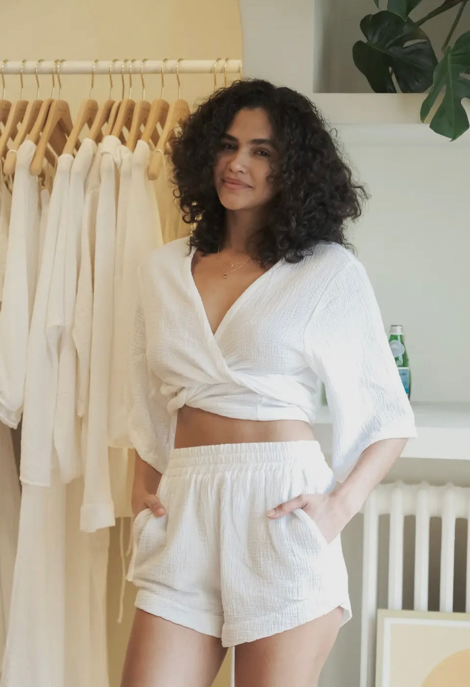 Bali Wrap Top - Baby Blue | 100% Turkish Organic Cotton