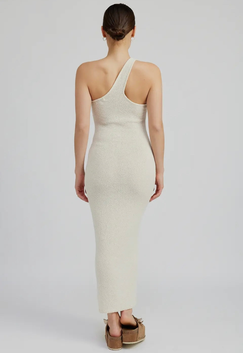 Bermuda One Shoulder  Dress/ ivory