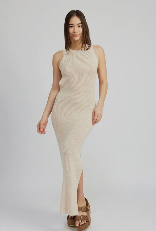 Catalina Halter Neck Maxi / lounge Dress with Open Back