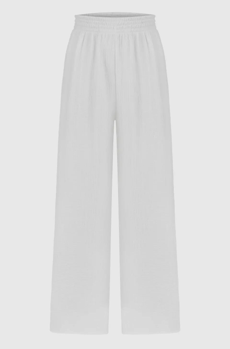 Skye Palazzo Pants - White I 100% Turkish Cotton Beach