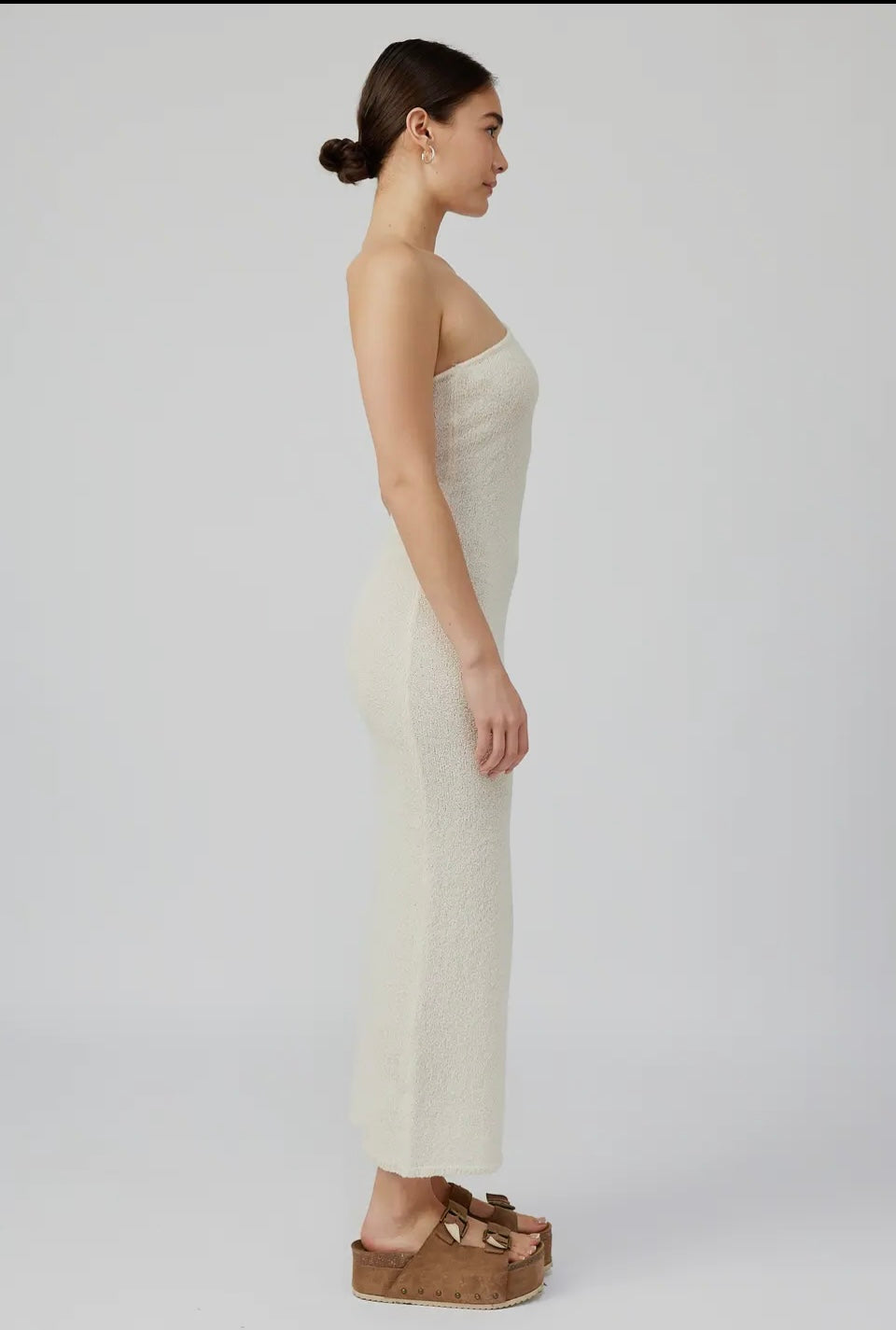 Bermuda One Shoulder  Dress/ ivory
