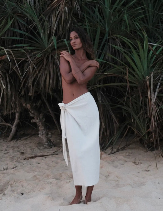 Paradiso Pareo Dress -
Natural | 100% Turkish
Cotton Beachwe